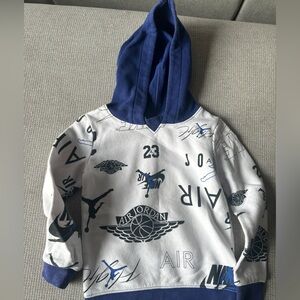 Jordan Blue Hoodie with Red Logo